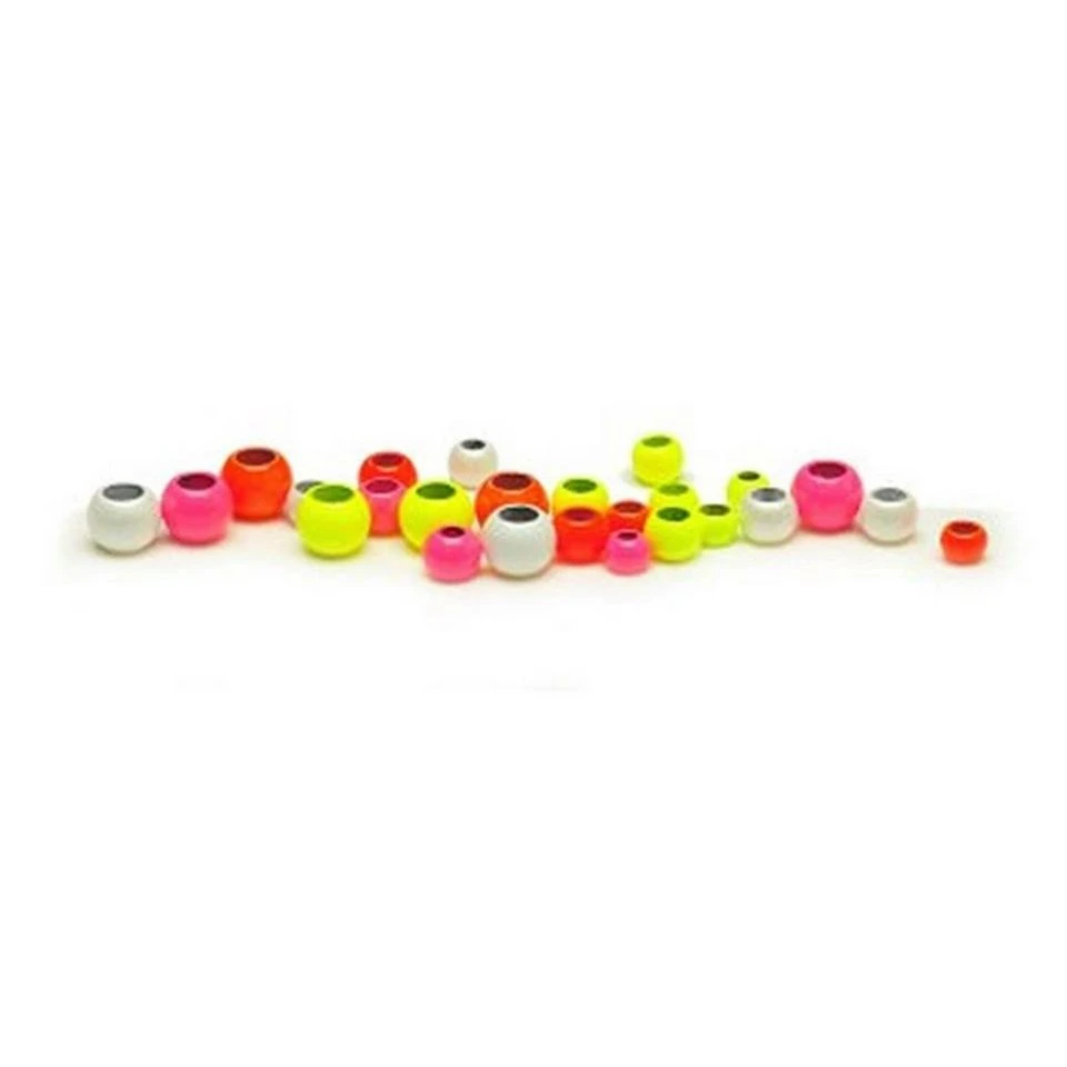 Hot Colour Brass Beads In Fluorescent Yellow (4mm) 4 Hot Colour Brass Beads In Fluorescent Yellow (4mm) - Image 2