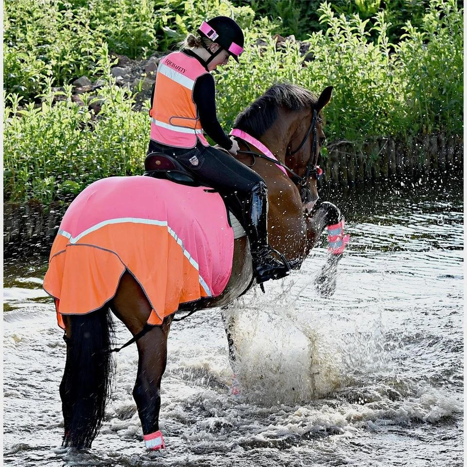 Charlotte Dujardin Multi-Coloured Waistcoat Pink/Orange 6 Charlotte Dujardin Multi-Coloured Waistcoat Pink/Orange - Image 4